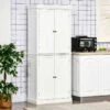 HOMCOM Freestanding Kitchen Cabinet With 4 Doors - White - 835-118V01WT -Kitchen Series Shop h o homcom 835 118v01wt