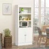 HOMCOM Freestanding Kitchen Unit With 6-Tier Shelving - White - 835-492WT 1 HOMCOM Freestanding Kitchen Unit With 6-Tier Shelving - White - 835-492WT -Kitchen Series Shop h o homcom 835 492wt