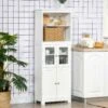 HOMCOM Freestanding Kitchen Storage Cupboard - White - 835-513 -Kitchen Series Shop h o homcom 835 513