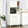 HOMCOM Modern Freestanding Kitchen Cabinet With Shelves - White - 835-696V00WT -Kitchen Series Shop h o homcom 835 696v00wt