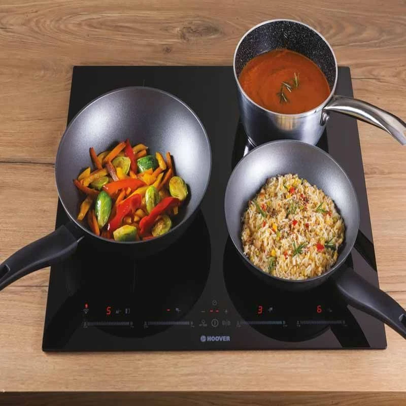 Hoover H500 HTPS64MCTTWIFI 60cm Induction Hob - Black Glass Hoover H500 HTPS64MCTTWIFI 60cm Induction Hob - Black Glass -Kitchen Series Shop h o hoover htps64mcttwifi display1