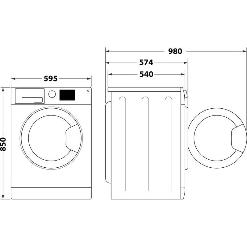 Hotpoint NDB8635WUK FS 1400 Washer Dryer - White Hotpoint NDB8635WUK FS 1400 Washer Dryer - White -Kitchen Series Shop h o hotpoint washer dryer dimensions