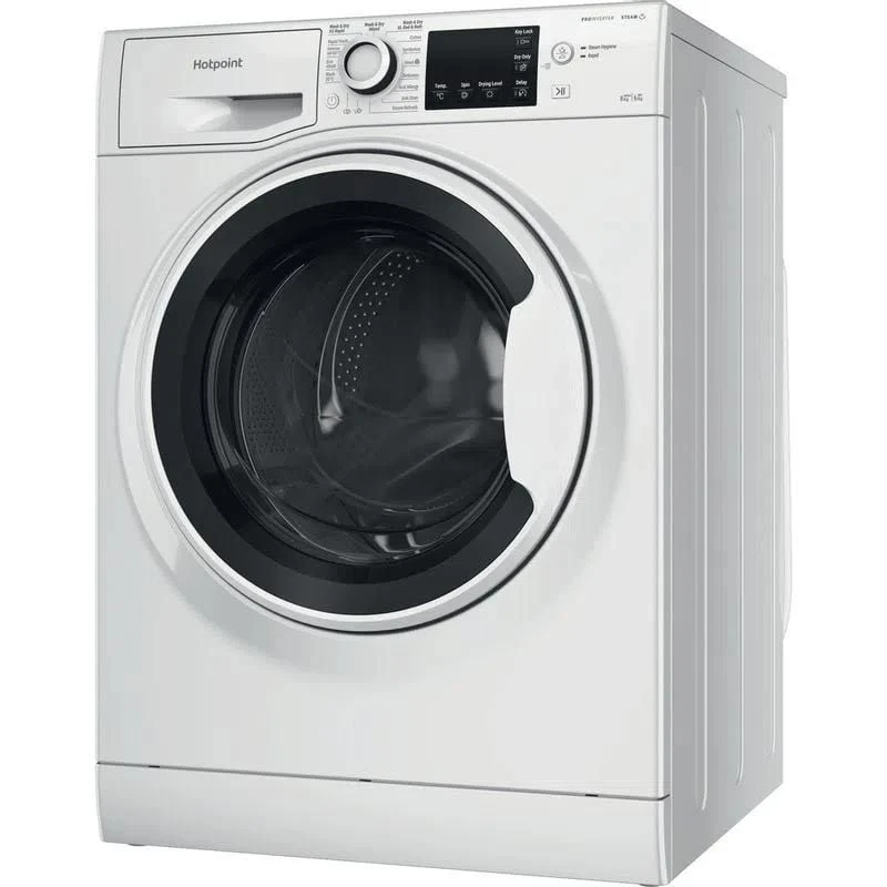 Hotpoint NDB8635WUK FS 1400 Washer Dryer - White Hotpoint NDB8635WUK FS 1400 Washer Dryer - White -Kitchen Series Shop h o hotpoint washer dryer side