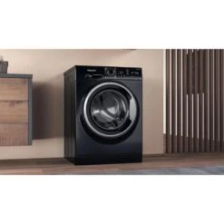 Hotpoint NSWF945CBSUKN FS 1400 Washing Machine - Black -Kitchen Series Shop h o hotpoint washing machine lifestyle1