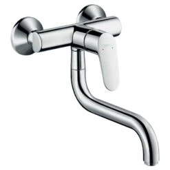 Hansgrohe Focus M41 Wall-Mounted Single Lever Kitchen Mixer Tap Single Spray Mode - Chrome - 31825000