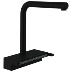 Hansgrohe Aquno Select M81 Single Lever Kitchen Mixer Tap 250 With Pull-Out Spout & Sbox 2 Spray Modes - Matt Black - 73830670