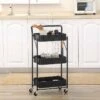 HOMCOM 3 Tier Storage Trolley - 310mm - Black - 850-161BK -Kitchen Series Shop homcom 835 161bk 1