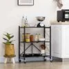 HOMCOM 3 Tier Storage Trolley - 345mm - Black - 850-241V00BK -Kitchen Series Shop homcom 835 241v00bk 1