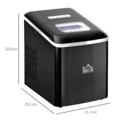 HOMCOM 12kg Portable Countertop Ice Maker Machine - Black - 800-063V70 5 HOMCOM 12kg Portable Countertop Ice Maker Machine - Black - 800-063V70 -Kitchen Series Shop homcom 800 063v70 dimensions