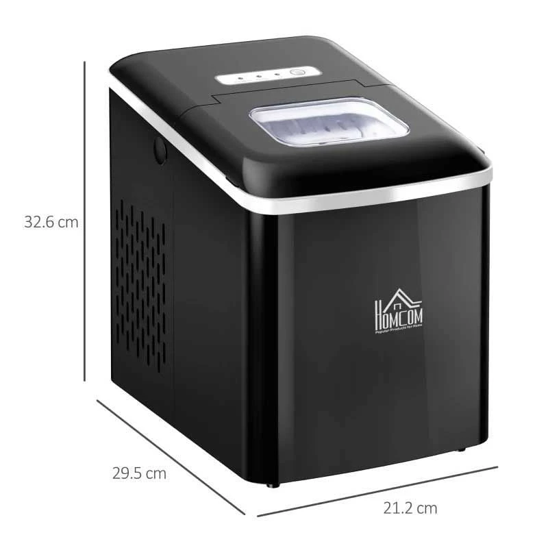 HOMCOM 12kg Portable Countertop Ice Maker Machine - Black - 800-063V70 HOMCOM 12kg Portable Countertop Ice Maker Machine - Black - 800-063V70 -Kitchen Series Shop homcom 800 063v70 dimensions