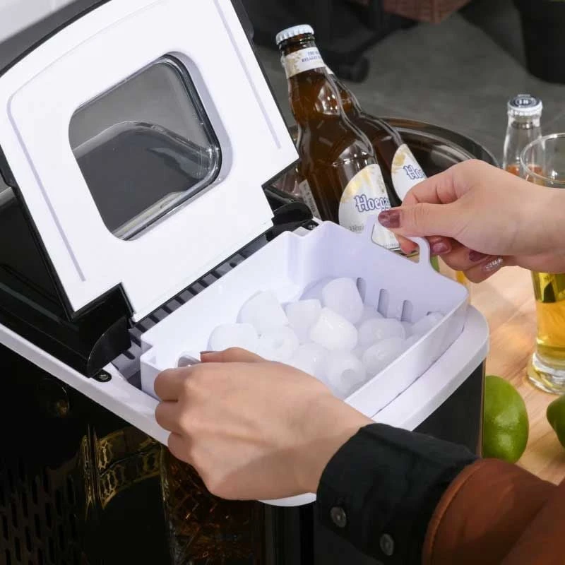 HOMCOM 12kg Portable Countertop Ice Maker Machine - Black - 800-063V70 HOMCOM 12kg Portable Countertop Ice Maker Machine - Black - 800-063V70 -Kitchen Series Shop homcom 800 063v70 lifestyle1