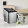 HOMCOM 12kg Portable Countertop Ice Maker Machine - Stainless Steel & Black - 800-075V70 -Kitchen Series Shop homcom 800075v70 lifestyle1