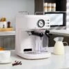 HOMCOM Auto Coffee Machine For Espressos Lattes And Cappuccinos - White - 800-078 1 HOMCOM Auto Coffee Machine For Espressos Lattes And Cappuccinos - White - 800-078 -Kitchen Series Shop homcom 800078 lifestyle1