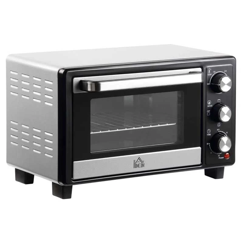 HOMCOM 1400W 16 Litre Mini Countertop Oven & Grill - Silver - 800-083V70 HOMCOM 1400W 16 Litre Mini Countertop Oven & Grill - Silver - 800-083V70 -Kitchen Series Shop homcom 800083v70
