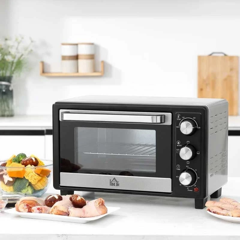 HOMCOM 1400W 16 Litre Mini Countertop Oven & Grill - Silver - 800-083V70 HOMCOM 1400W 16 Litre Mini Countertop Oven & Grill - Silver - 800-083V70 -Kitchen Series Shop homcom 800083v70 lifestyle