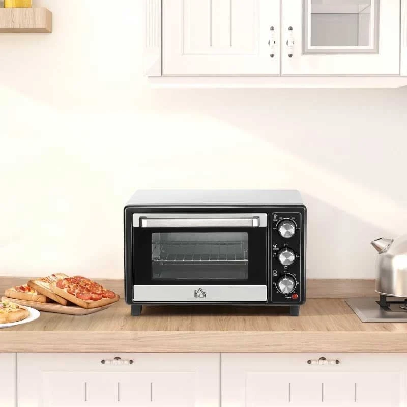 HOMCOM 1400W 16 Litre Mini Countertop Oven & Grill - Silver - 800-083V70 HOMCOM 1400W 16 Litre Mini Countertop Oven & Grill - Silver - 800-083V70 -Kitchen Series Shop homcom 800083v70 lifestyle2