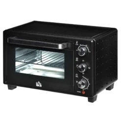 HOMCOM 1400W 21 Litre Mini Countertop Oven & Grill - Black - 800-085V70 4 HOMCOM 1400W 21 Litre Mini Countertop Oven & Grill - Black - 800-085V70 -Kitchen Series Shop homcom 800085v70
