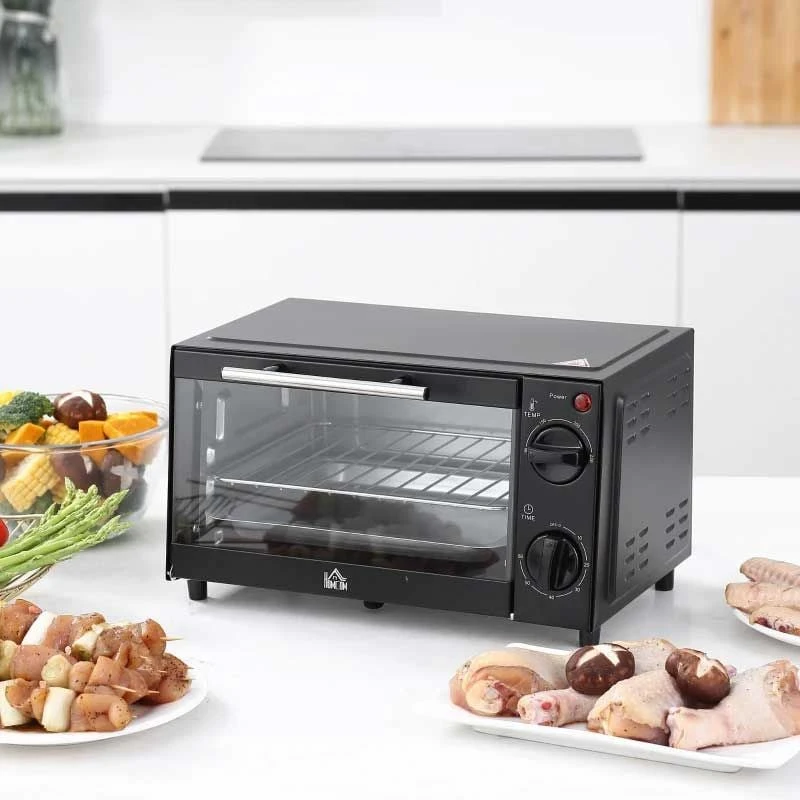 HOMCOM 750W 9 Litre Mini Countertop Oven & Grill - Black - 800-088 HOMCOM 750W 9 Litre Mini Countertop Oven & Grill - Black - 800-088 -Kitchen Series Shop homcom 800088 lifestyle