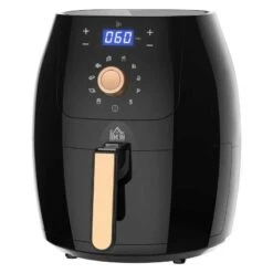 HOMCOM 1700W 5.5 Litre Air Fryer With Digital Display - Black - 800-094V70 -Kitchen Series Shop homcom 800094v70 side view