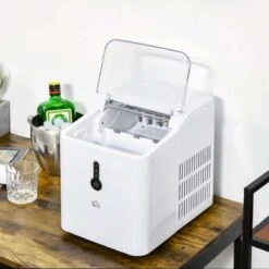 HOMCOM 12kg Portable Countertop Ice Maker Machine - White - 800-101 -Kitchen Series Shop homcom 800101 lifestyle3