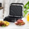 HOMCOM 2100W Health Grill & Pannini Maker - Black - 800-110V70 -Kitchen Series Shop homcom 800110v70 lifestyle1