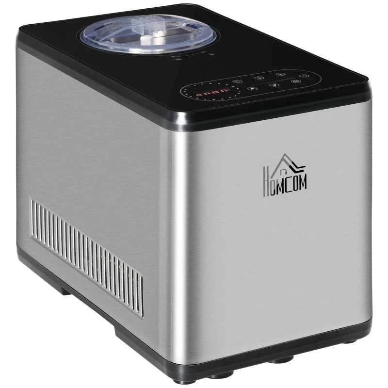 HOMCOM 1.5 Litre Ice Cream Maker - Stainless Steel - 800-116V70 HOMCOM 1.5 Litre Ice Cream Maker - Stainless Steel - 800-116V70 -Kitchen Series Shop homcom 800116v70