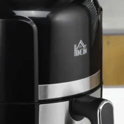 HOMCOM 1300W 4 Litre Air Fryer With Rapid Air Circulation - Black - 800-119V70 -Kitchen Series Shop homcom 800119v70 close up view