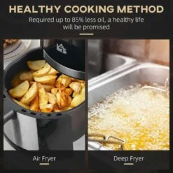 HOMCOM 1300W 4 Litre Air Fryer With Rapid Air Circulation - Black - 800-119V70 -Kitchen Series Shop homcom 800119v70 features 2