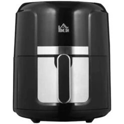 HOMCOM 1300W 4 Litre Air Fryer With Rapid Air Circulation - Black - 800-119V70 -Kitchen Series Shop homcom 800119v70 front view