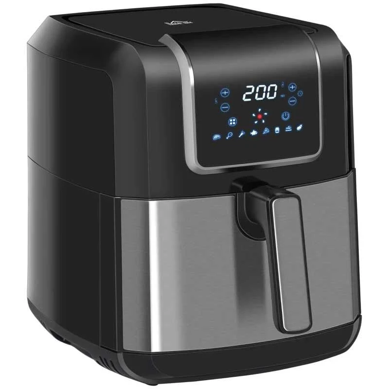 HOMCOM 1700W 6.5 Litre Air Fryer with Digital Display - Black - 800-120V70 HOMCOM 1700W 6.5 Litre Air Fryer With Digital Display - Black - 800-120V70 -Kitchen Series Shop homcom 800120v70