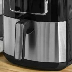 HOMCOM 1700W 6.5 Litre Air Fryer With Digital Display - Black - 800-120V70 6 HOMCOM 1700W 6.5 Litre Air Fryer With Digital Display - Black - 800-120V70 -Kitchen Series Shop homcom 800120v70 basket handle