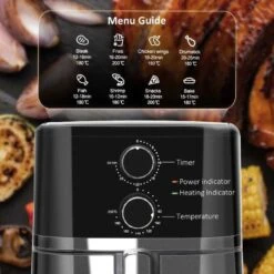 HOMCOM 1500W 4.5 Litre Air Fryer With Rapid Air Circulation - Black - 800-122V70 -Kitchen Series Shop homcom 800122v70 lifestyle
