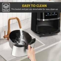 HOMCOM 1500W 4.5 Litre Air Fryer With Digital Display - Black - 800-125V70 -Kitchen Series Shop homcom 800125v70 product information1