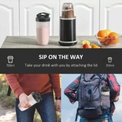 HOMCOM 1000W Countertop Blender & Smoothie Maker - Black - 800-131V70 -Kitchen Series Shop homcom 800131v70 features2