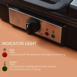 HOMCOM 1200W 4 Slice Waffle Maker - Black - 800-135V70 -Kitchen Series Shop homcom 800135v70 light