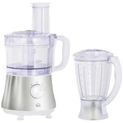 HOMCOM 500W 1.5 Litre Food Processor - Silver - 800-140V70 -Kitchen Series Shop homcom 8001407v10