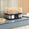 HOMCOM 245W 5 Tier Food Dehydrator - Silver - 800-142V70 -Kitchen Series Shop homcom 800142v70 1 lifestyle
