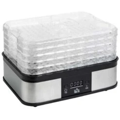 HOMCOM 245W 5 Tier Food Dehydrator - Silver - 800-142V70 -Kitchen Series Shop homcom 800142v70 1 main view