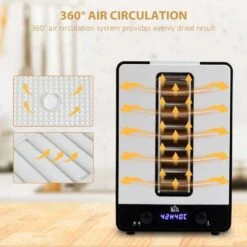 HOMCOM 550W 11 Tier Food Dehydrator - White - 800-143V70 9 HOMCOM 550W 11 Tier Food Dehydrator - White - 800-143V70 -Kitchen Series Shop homcom 800143v70 air circulation