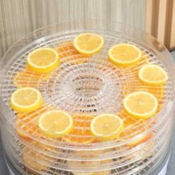 HOMCOM 245W 5 Tier Food Dehydrator - White - 800-144V70 6 HOMCOM 245W 5 Tier Food Dehydrator - White - 800-144V70 -Kitchen Series Shop homcom 800144v70 close up view