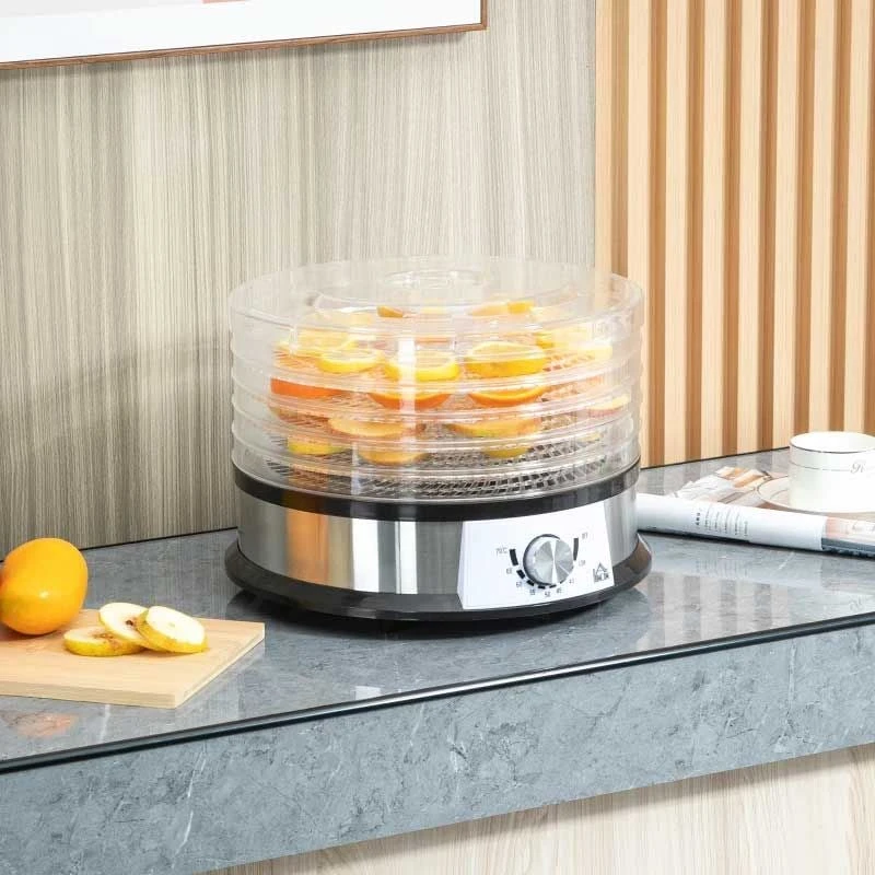 HOMCOM 250W 5 Tier Food Dehydrator - Silver - 800-145V70 HOMCOM 250W 5 Tier Food Dehydrator - Silver - 800-145V70 -Kitchen Series Shop homcom 800145v70 lifestyle