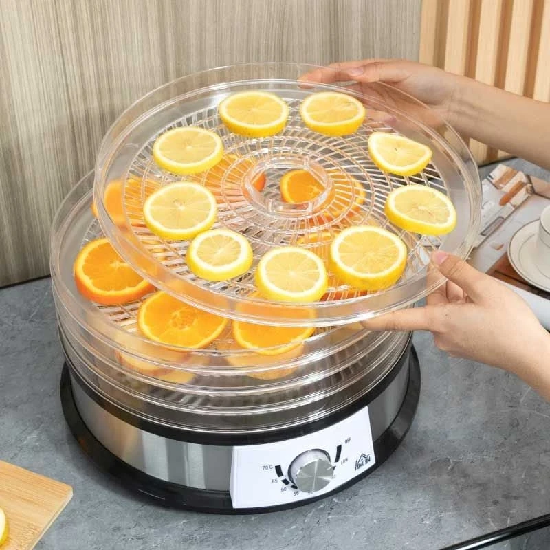 HOMCOM 250W 5 Tier Food Dehydrator - Silver - 800-145V70 HOMCOM 250W 5 Tier Food Dehydrator - Silver - 800-145V70 -Kitchen Series Shop homcom 800145v70 lifestyle2