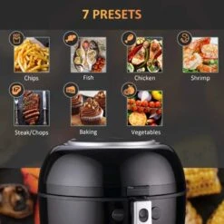HOMCOM 1500W 7 Litre Air Fryer With Digital Display - Black - 800-148V70 -Kitchen Series Shop homcom 800148v70 features2