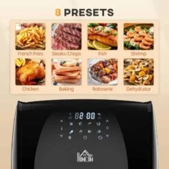 HOMCOM 1800W 12 Litre Air Fryer With Digital Display - Black - 800-149V70 -Kitchen Series Shop homcom 800149v70 display