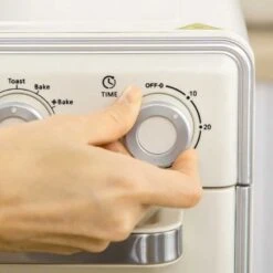 HOMCOM 1400W 20 Litre Mini Toaster Oven - Cream White - 800-152V70CW 7 HOMCOM 1400W 20 Litre Mini Toaster Oven - Cream White - 800-152V70CW -Kitchen Series Shop homcom 800152v70cw dial