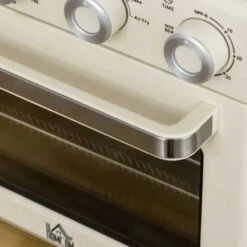 HOMCOM 1400W 20 Litre Mini Toaster Oven - Cream White - 800-152V70CW 6 HOMCOM 1400W 20 Litre Mini Toaster Oven - Cream White - 800-152V70CW -Kitchen Series Shop homcom 800152v70cw handle