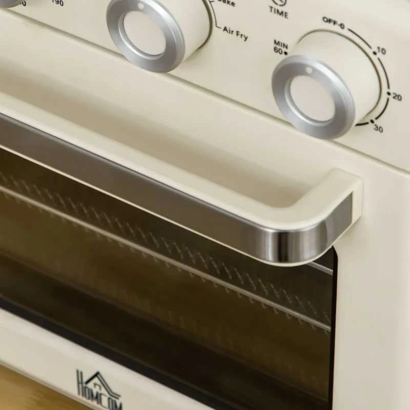 HOMCOM 1400W 20 Litre Mini Toaster Oven - Cream White - 800-152V70CW HOMCOM 1400W 20 Litre Mini Toaster Oven - Cream White - 800-152V70CW -Kitchen Series Shop homcom 800152v70cw handle