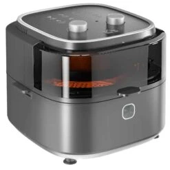 HOMCOM 1350W 6.5 Litre Family Size Air Fryer With Rapid Air Circulation - Grey - 800-164V70GY -Kitchen Series Shop homcom 800164v70gy