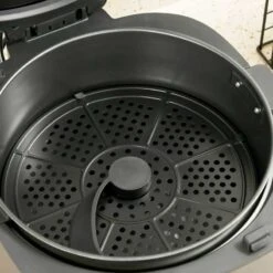 HOMCOM 1350W 6.5 Litre Family Size Air Fryer With Rapid Air Circulation - Grey - 800-164V70GY -Kitchen Series Shop homcom 800164v70gy basket