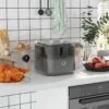 HOMCOM 1350W 6.5 Litre Family Size Air Fryer With Rapid Air Circulation - Grey - 800-164V70GY -Kitchen Series Shop homcom 800164v70gy lifestyle